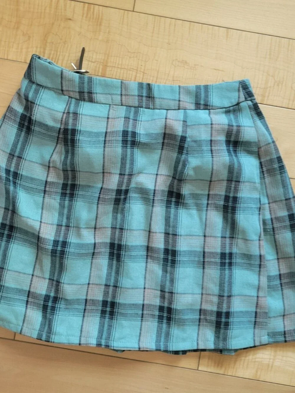 Altar’d State Plaid Mini Skort Buckle Detail Academia Y2K Size M - Picture 4 of 5